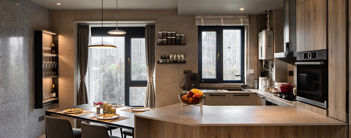 w66平台推窗望月铝包木空调窗丨A86